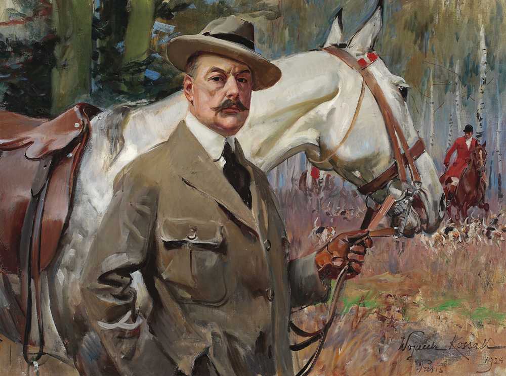 Self-portrait with a horse (1924) - Wojciech Kossak