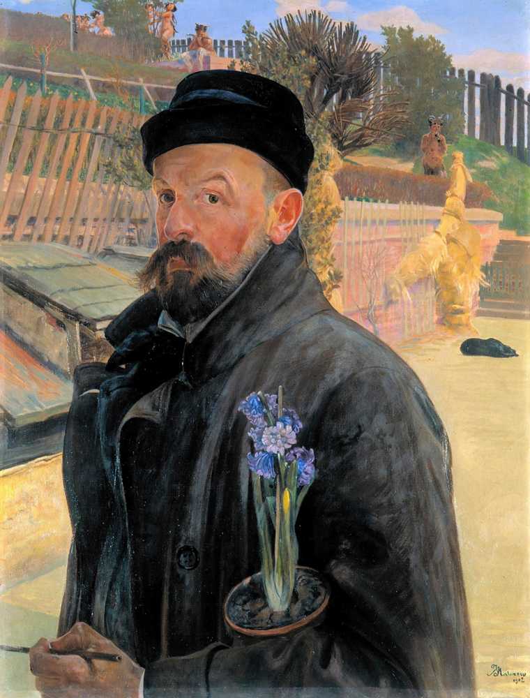 Self-Portrait with a Hyacinth (1902) - Jacek Malczewski