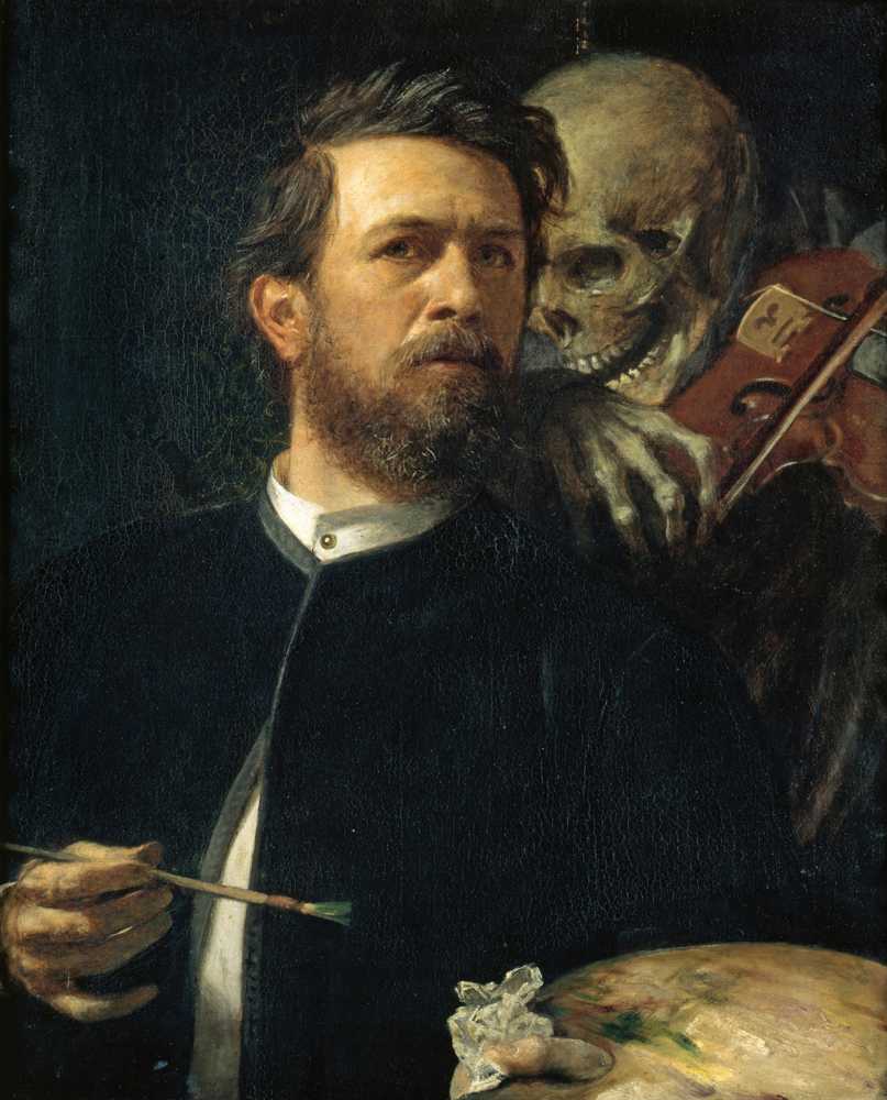 Self-portrait with fiddling Death - Arnold Bocklin
