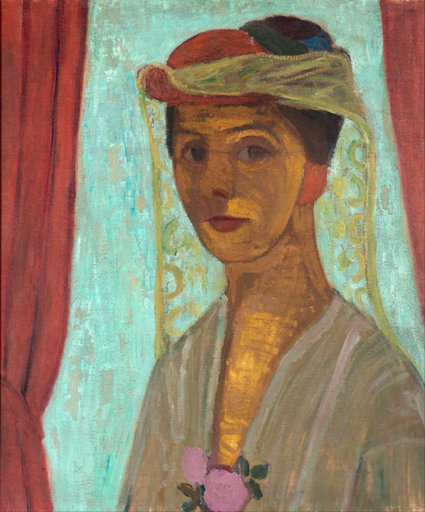 Self-portrait with hat and veil - Paula Modersohn Becker