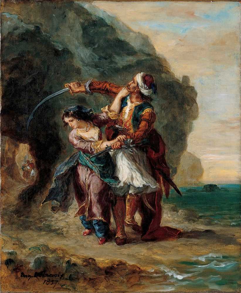 Selim and Zuleika (1857) - Ferdinand Victor Eugene Delacroix