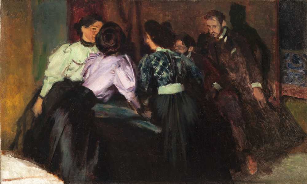 Sketch to the Painting ‘Conversation’ (1895) - Józef Mehoffer