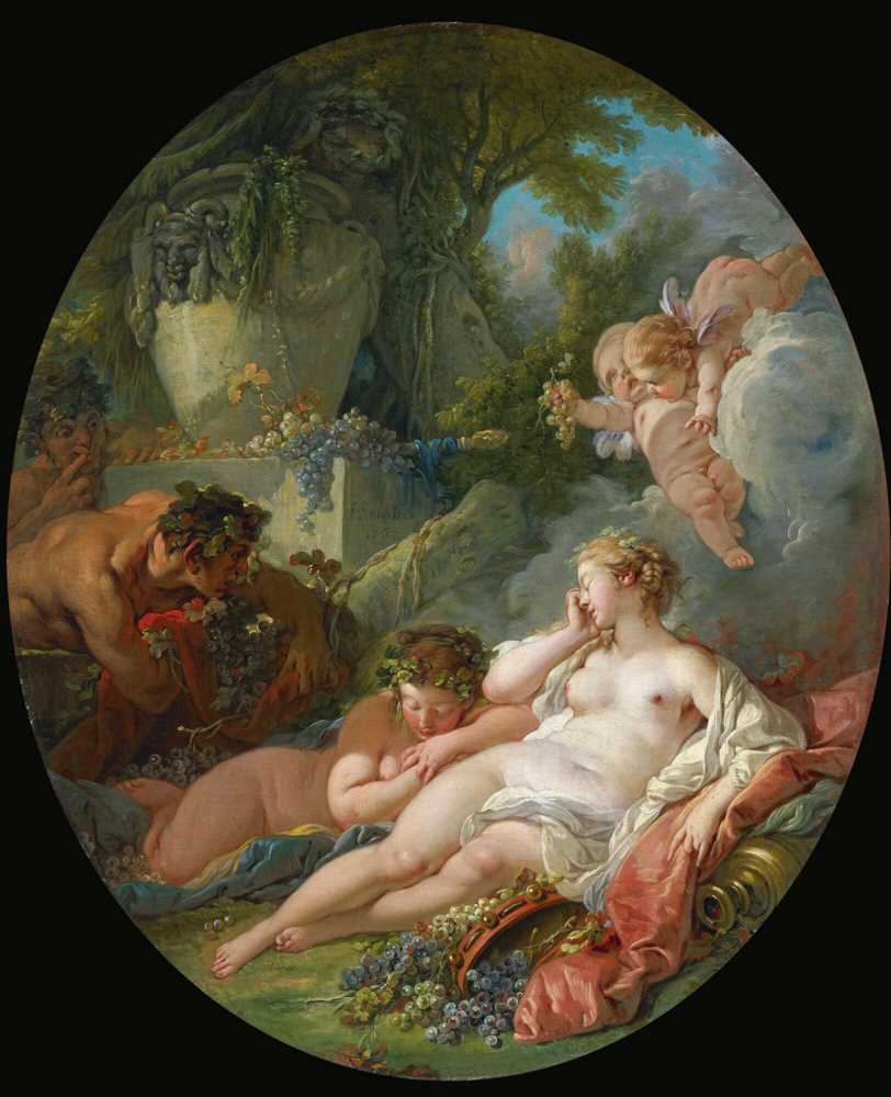 Sleeping Bacchantes Surprised By Satyrs (1760) - Francois Boucher
