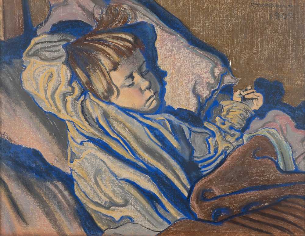 Sleeping Mietek (1902) - Stanisław Wyspiański