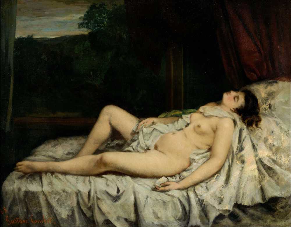 Sleeping Nude - Gustave Courbet