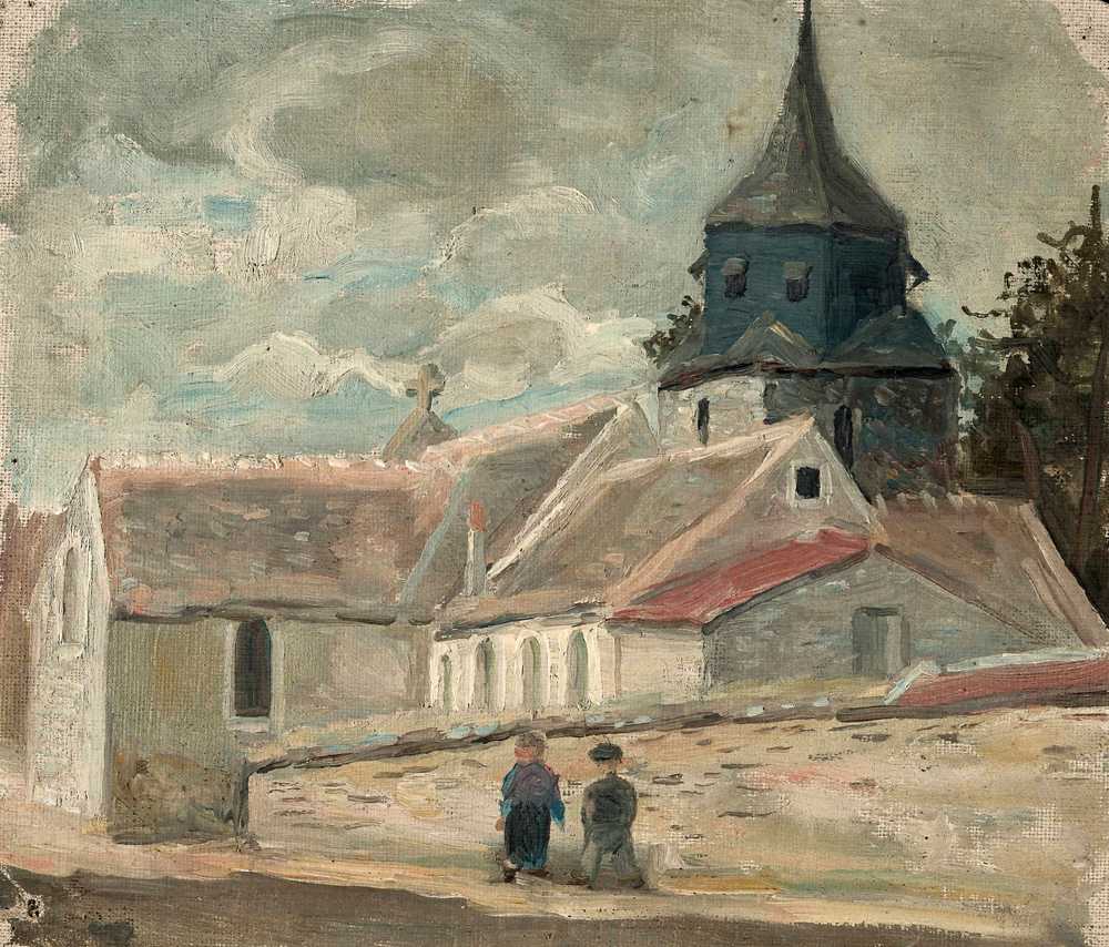 Small village church (Breuilpont) (1926) - Tadeusz Makowski