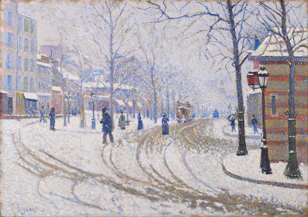 Snow, Boulevard de Clichy, Paris (1886) - Paul Signac