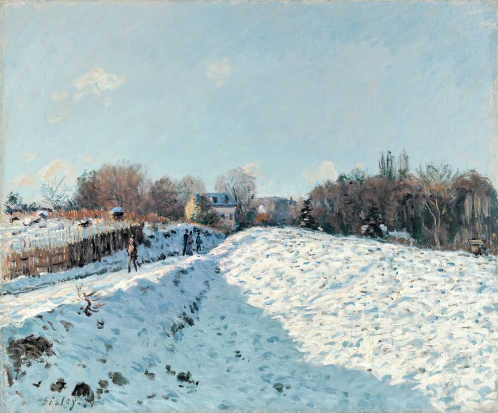 Snow Effect At Louveciennes (1874) - Alfred Sisley