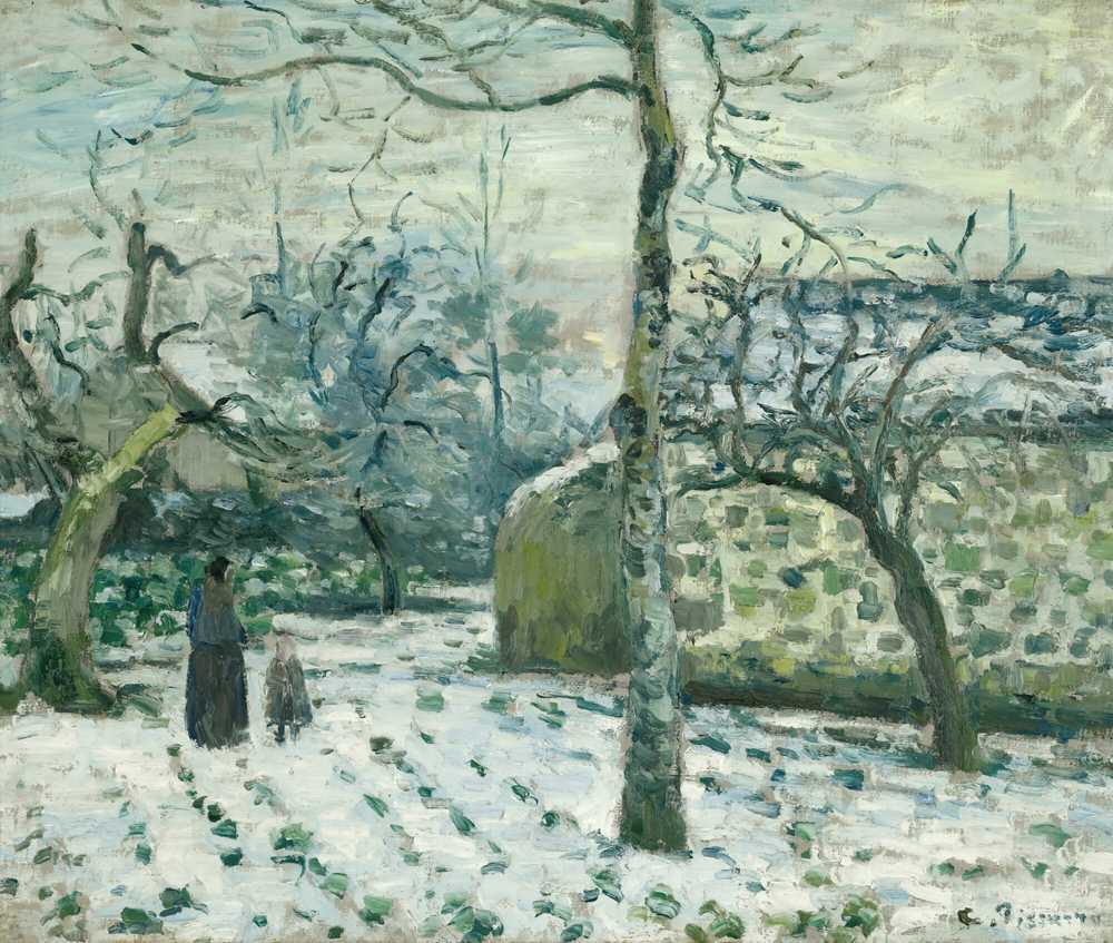Snow Effect At Montfoucault (circa 1874) - Camille Pissarro