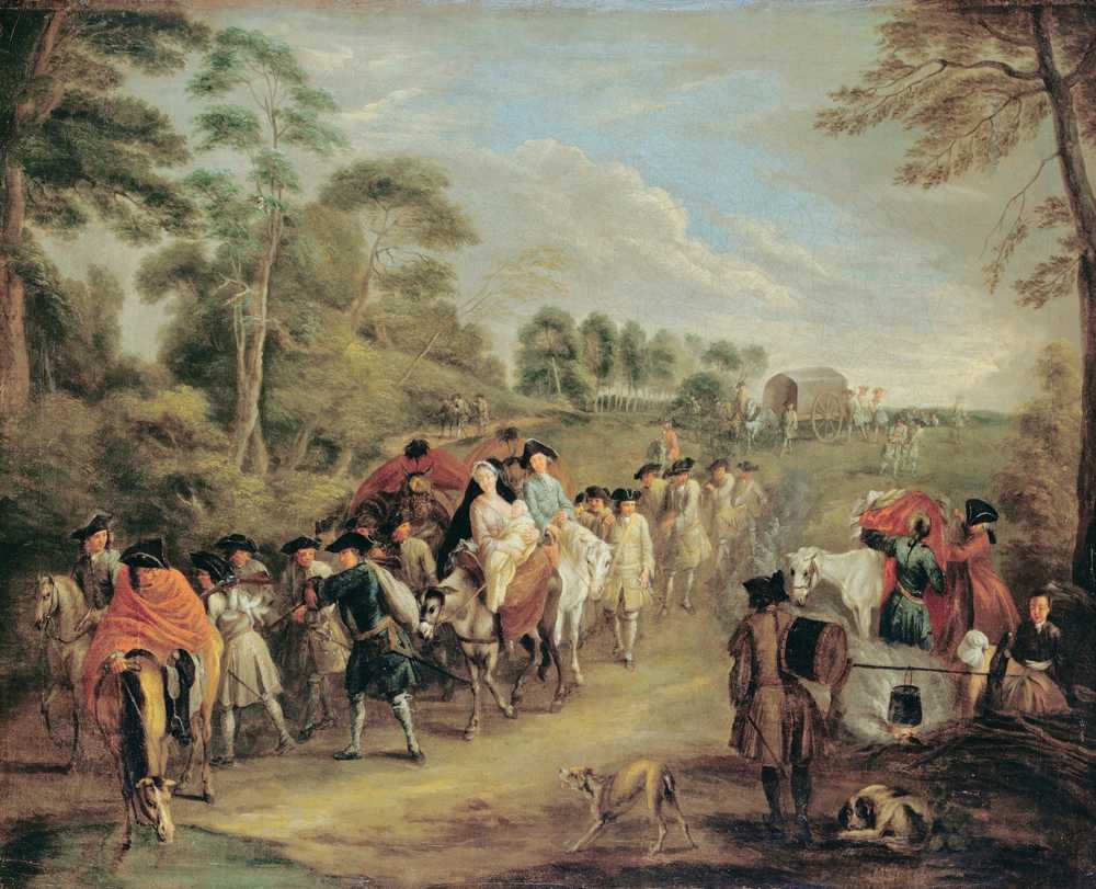 Soldiers on the March - Jean-Antoine Watteau