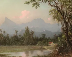 South American Scene With A Cabin - Martin Johnson Heade