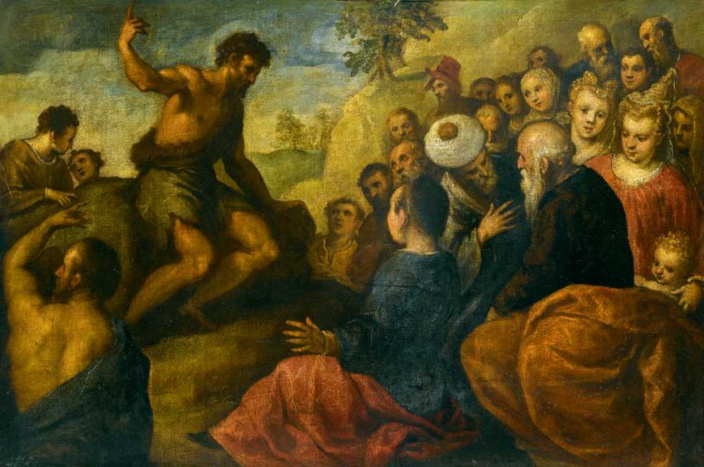 St John The Baptist Preaching - Jacopo Palma il Giovane