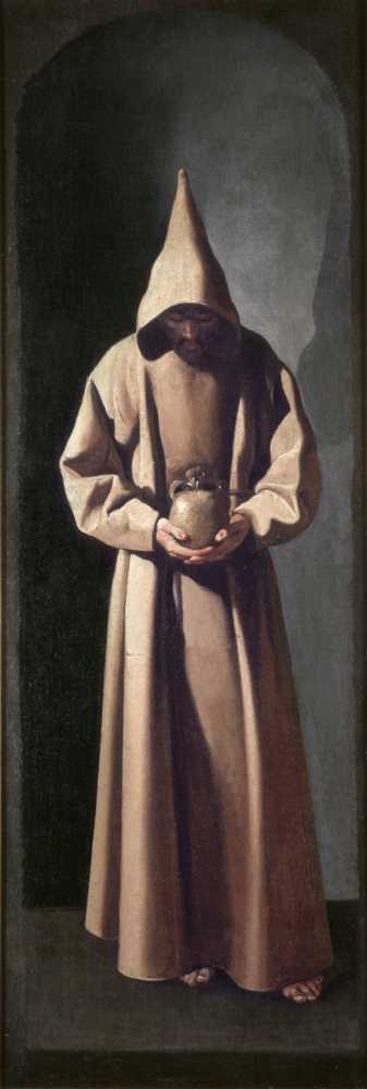 St. Francis Contemplating a Skull (c.1635) - Francisco de Zurbarán