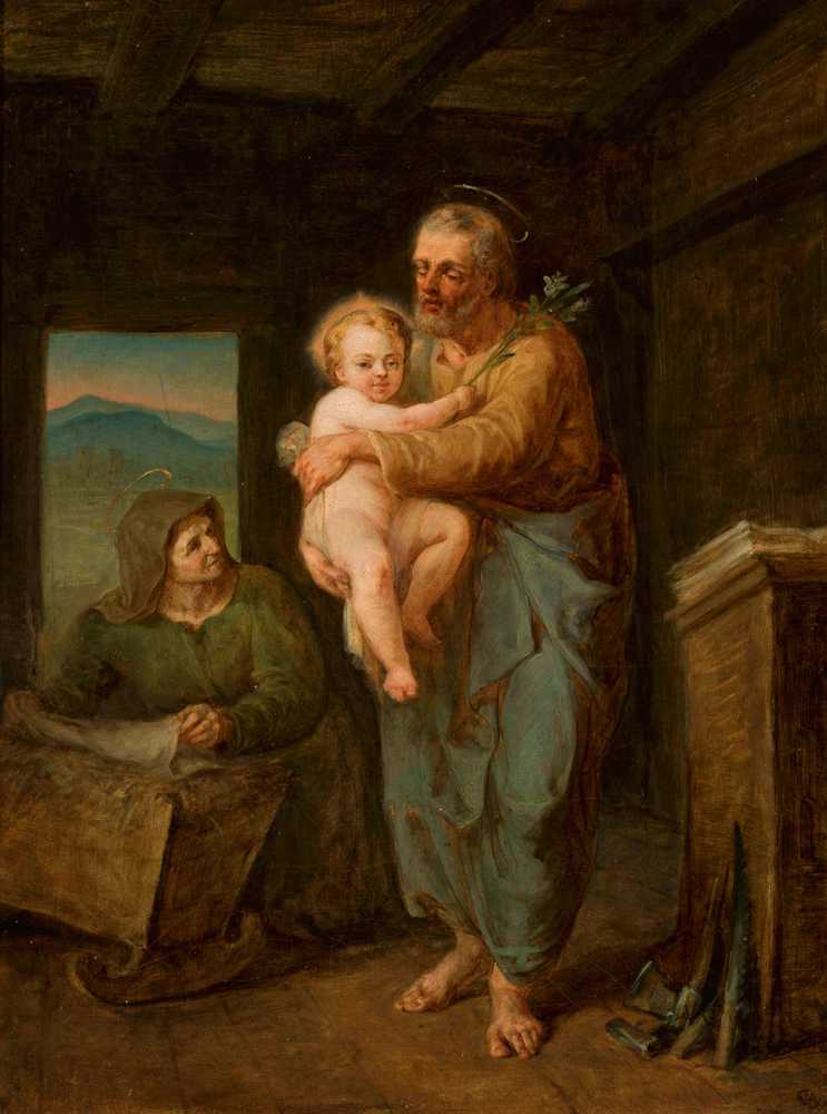 St. Joseph with Jesus and St. Anne (1851) - Wojciech Gerson