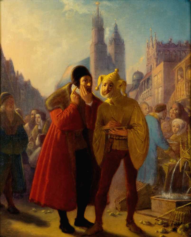 Stańczyk faking a toothache (1856) - Jan Matejko