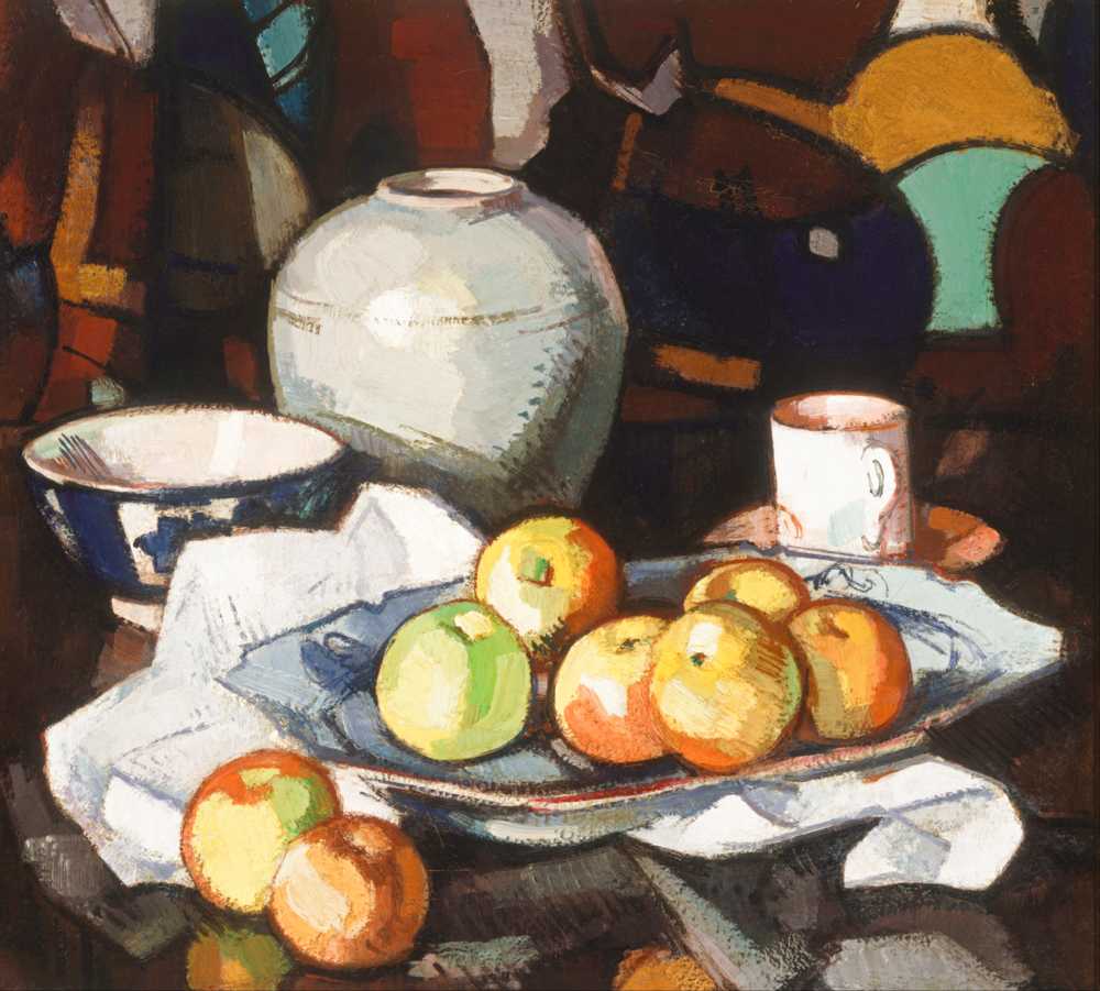 Still life - Apples and jar (1912-1916) - Samuel Peploe
