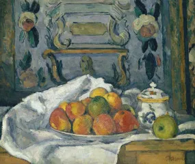Still life, bowl of apples by Cezanne (1876-77) - Paul Cezanne