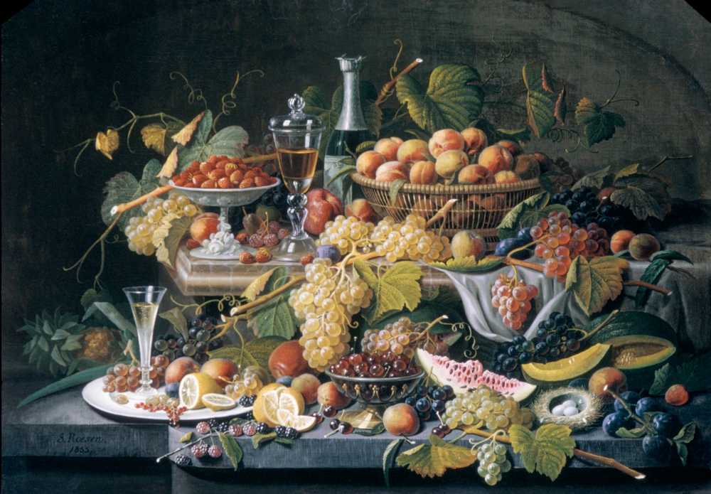 Still Life, Fruit (1855) - Severin Roesen