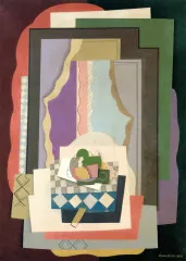 still life in front of the window (1925) - Georges Valmier