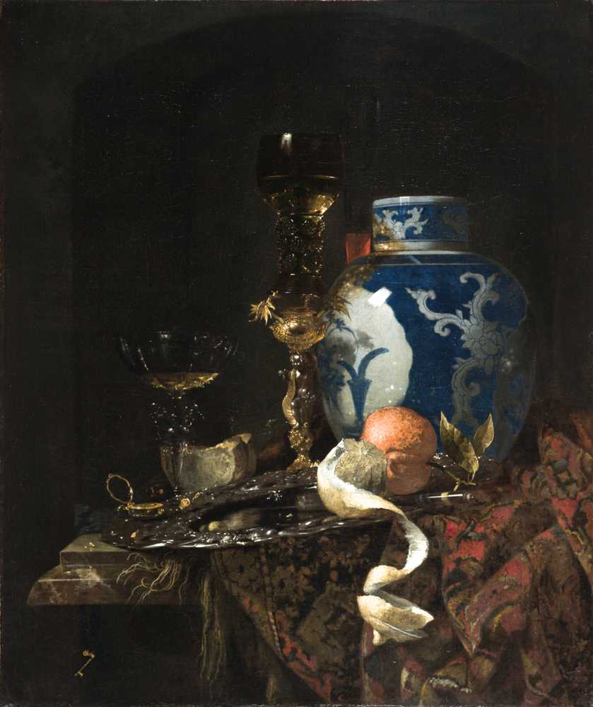 Still Life with a Chinese Porcelain Jar (1669) - Willem Kalf