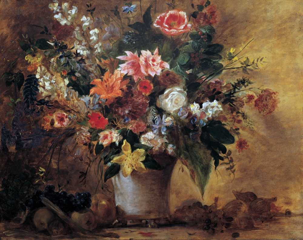 Still Life with Flowers (1834) - Ferdinand Victor Eugene Delacroix
