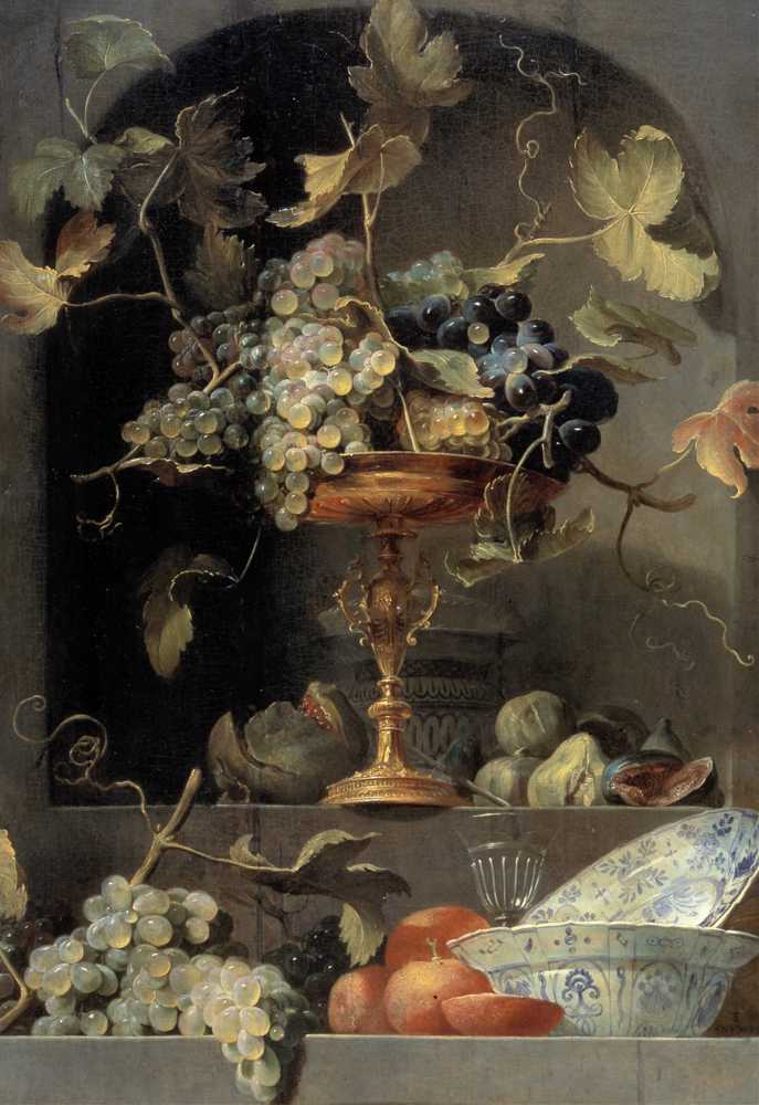 Still Life with Fruit Bowl in a Niche - Frans Snyders