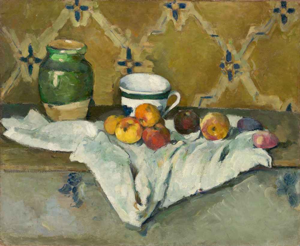 Still Life with Jar, Cup, and Apples - Paul Cezanne