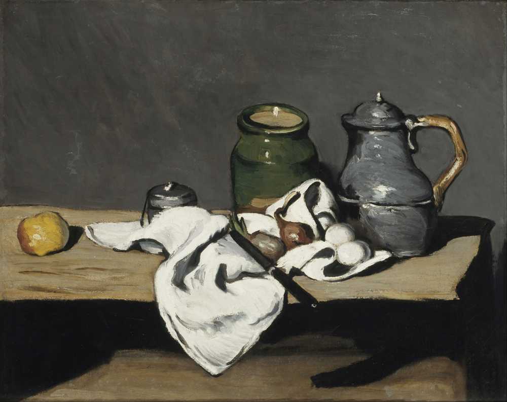 Still life with kettle (1867 - 1869) - Paul Cezanne