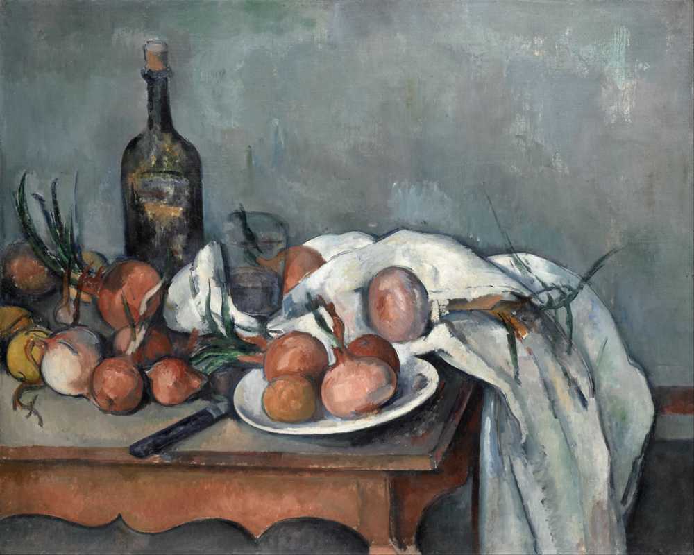 Still Life with Onions (1896 - 1898) - Paul Cezanne