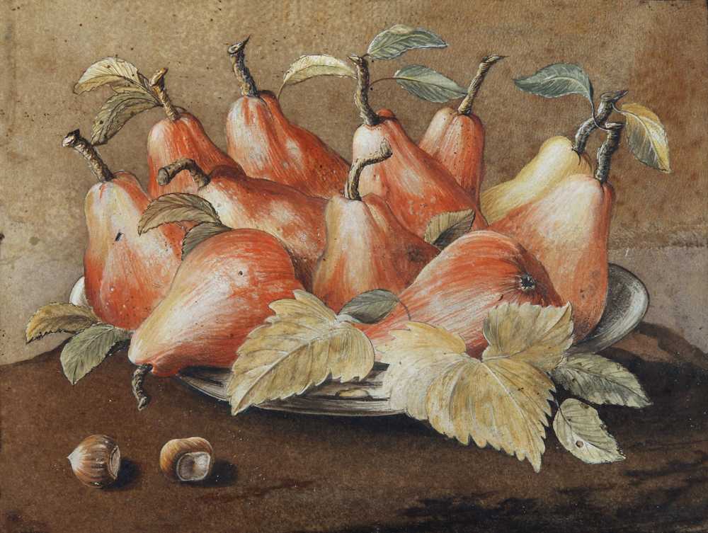 Still Life With Pears And Hazelnuts - Giovanna Garzoni