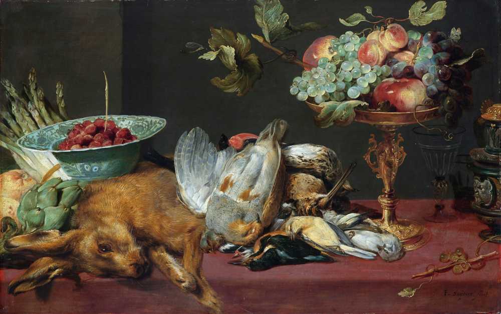 Still life with small game and fruits (1600 - 1657) - Frans Snyders