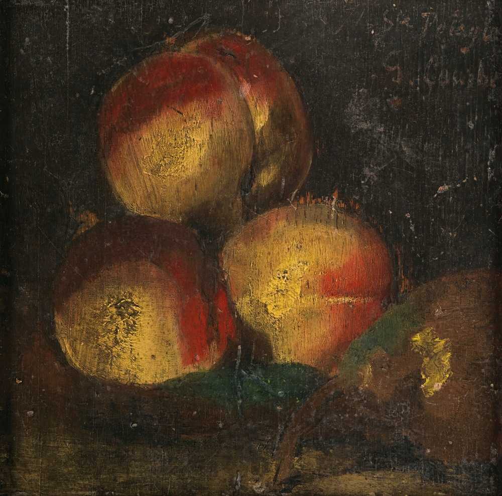 Still Life With Three Peaches And A Pear (1871) - Gustave Courbet