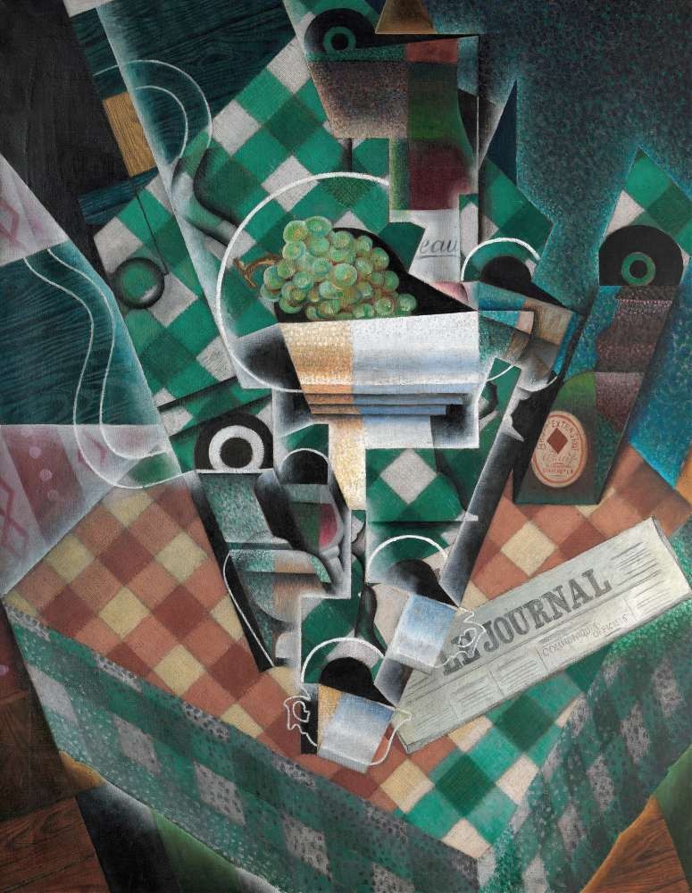 Still Life with checked tablecloth - Juan Gris