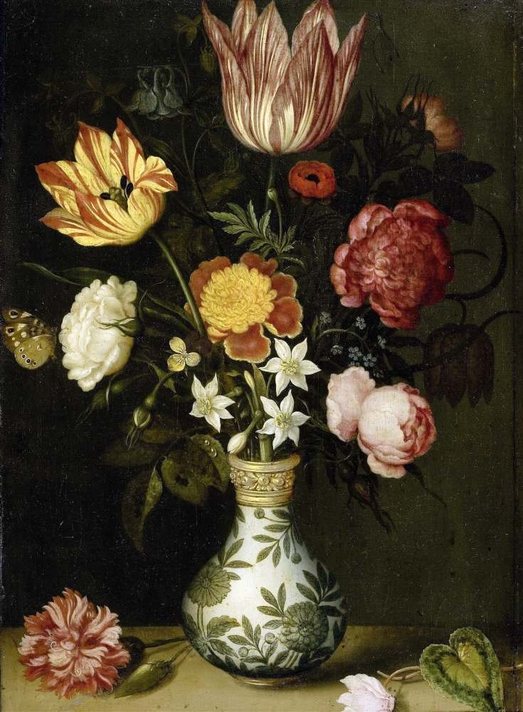 Still Life with Flowers in a Wan-li Vase - Ambrosius Bosschaert