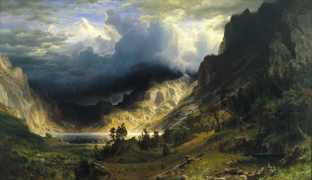 Storm in the Rockies, Mt. Rosalie - Albert Bierstadt