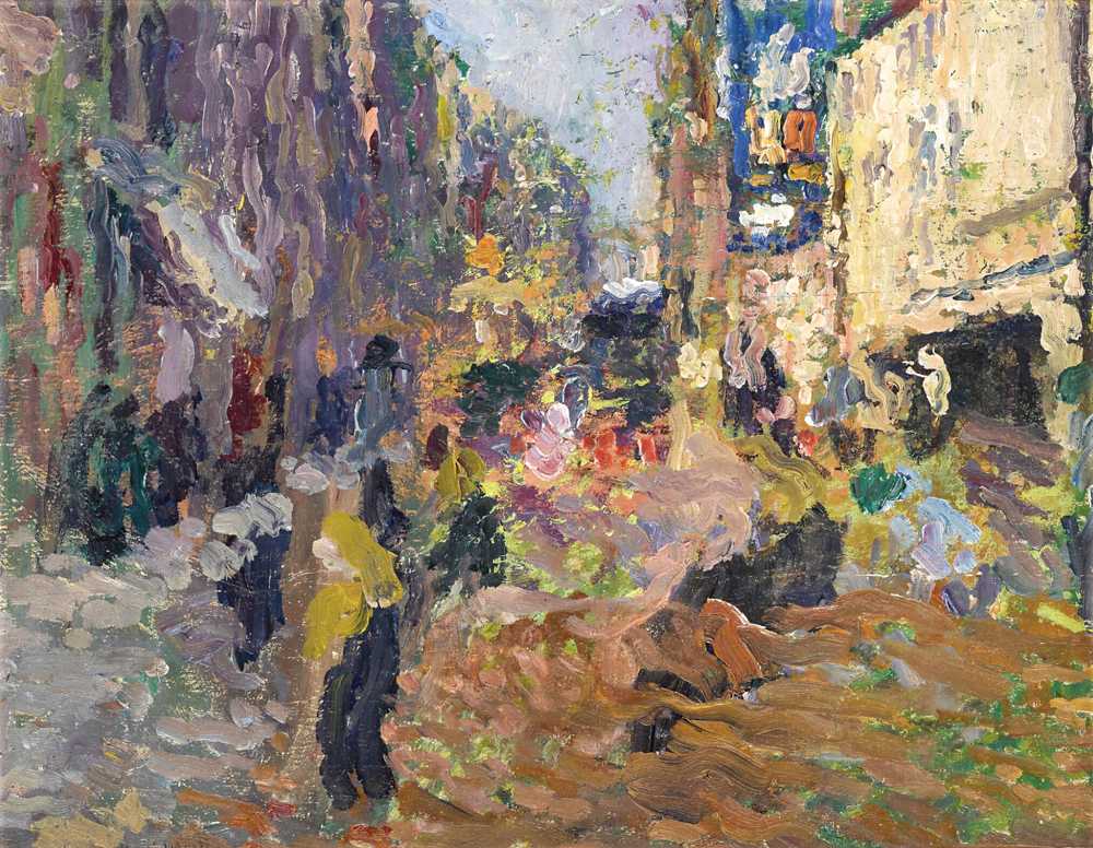 street scene - Henri-Jean Guillaume Martin