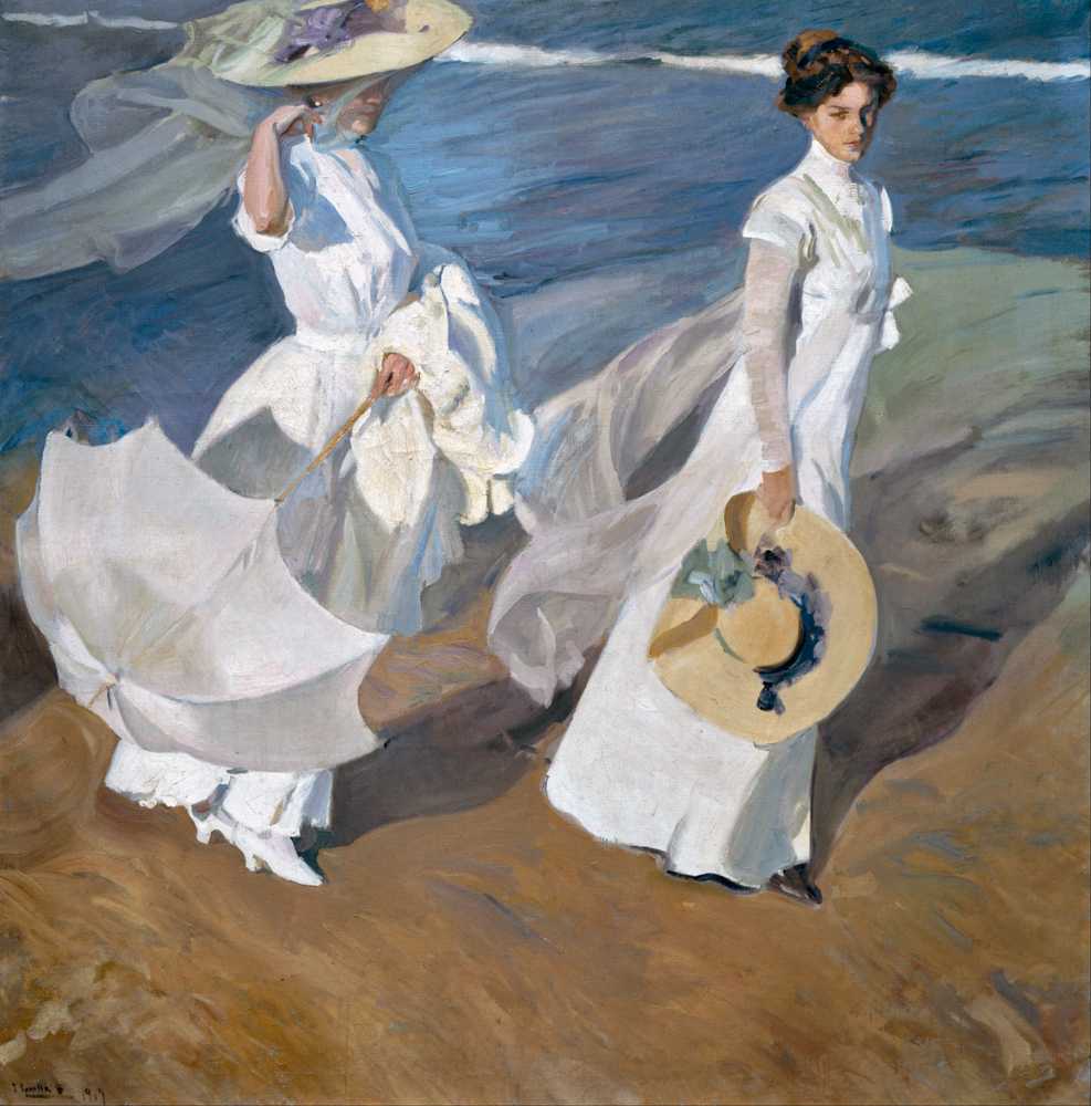 Strolling along the Seashore (1909) - Joaquin Sorolla y Bastida
