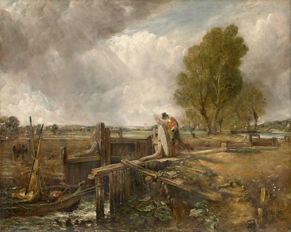 Study of A boat passing a lock - John Constable