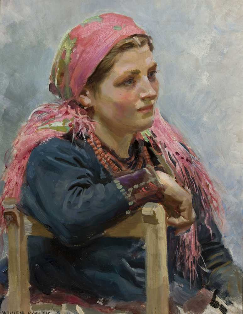 Study of a girl -Aniela Franczak (1911) - Wojciech Kossak