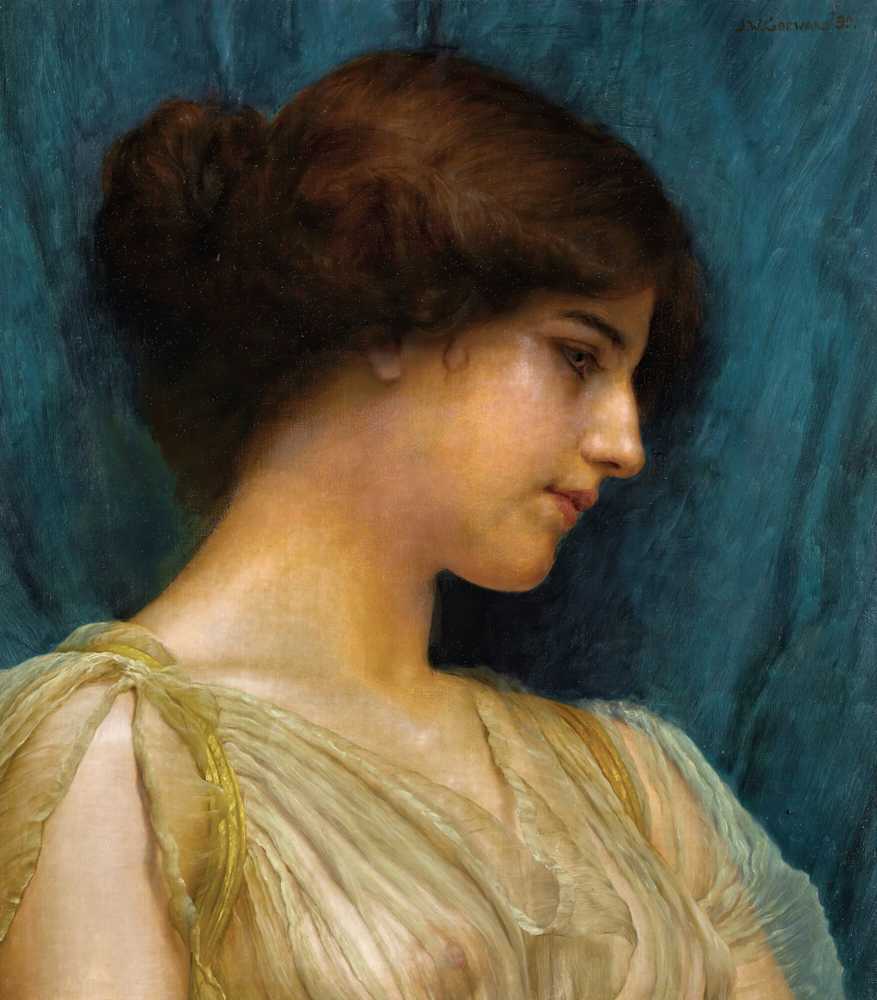 Study of a girl’s head (1899) - John William Godward
