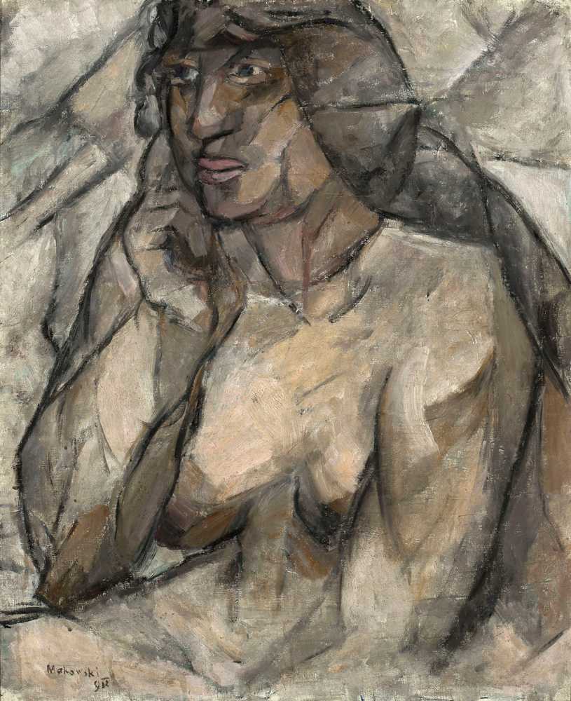 Study of a nude (Female half-nude) (1912) - Tadeusz Makowski