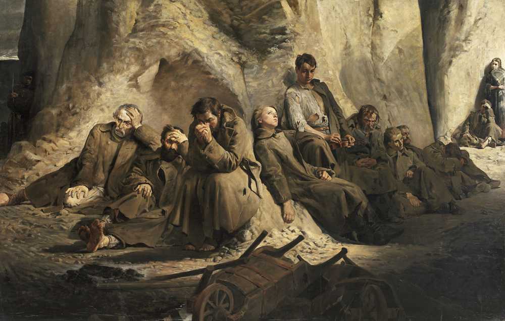 Sunday at the mine (Rest at the mine) (1882) - Jacek Malczewski