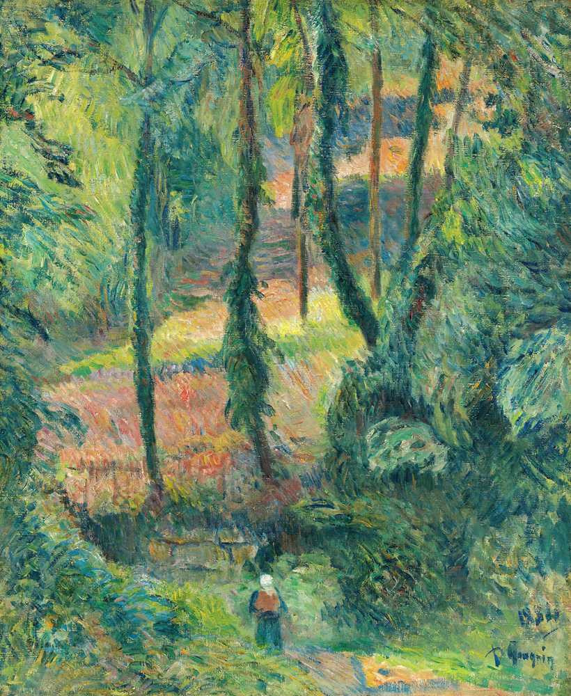Sunken Path In A Wooded Slope (1884) - Paul Gauguin