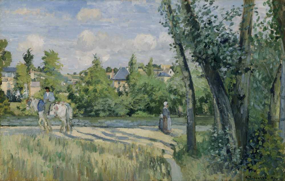 Sunlight on the Road, Pontoise (1874) - Camille Pissarro