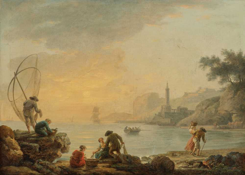 Sunrise With Fishermen - Claude Joseph Vernet