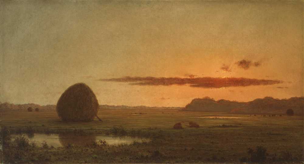Sunset, Newburyport Meadows (1863) - Martin Johnson Heade