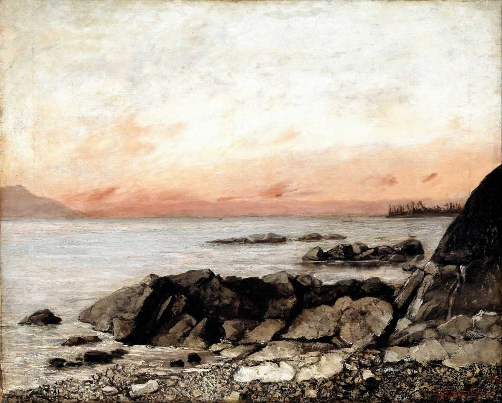 Sunset, Vevey, Switzerland (1874) - Gustave Courbet