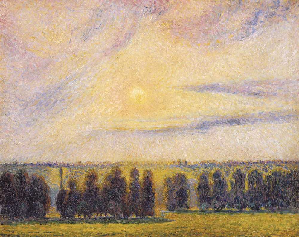 Sunset at Eragny - Camille Pissarro