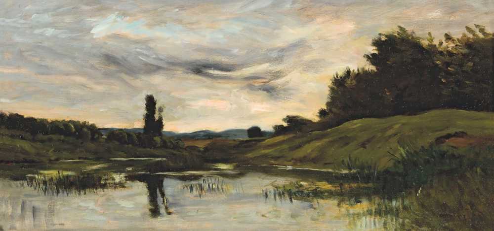 Sunset On The River - Charles-Francois Daubigny
