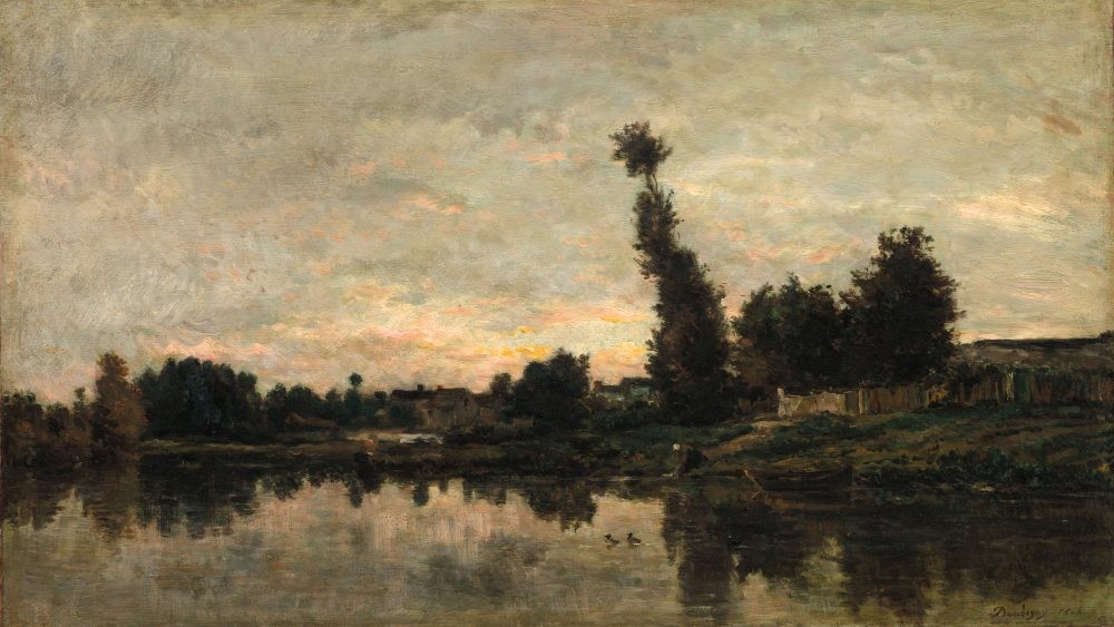 Sunset on the River Oise - Charles-Francois Daubigny